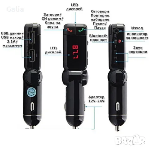 Блутут за кола (MP3player) , снимка 6 - Аксесоари и консумативи - 49003530