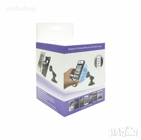 Магнитна универсална стойка за телефон T05C, ОЕМ с магнит Черна, снимка 4 - Аксесоари и консумативи - 35770647