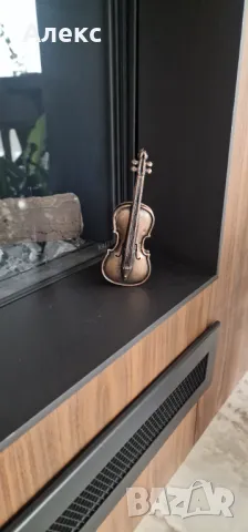 Малка декоративна цигулка, 15см, снимка 5 - Антикварни и старинни предмети - 48071575