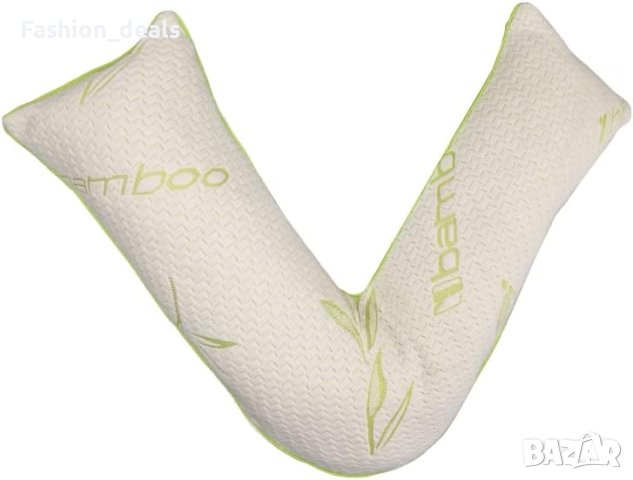 Нова V форма бамбук възглавница ортопедична бременност облекчава болка, снимка 1 - Други стоки за дома - 42253954