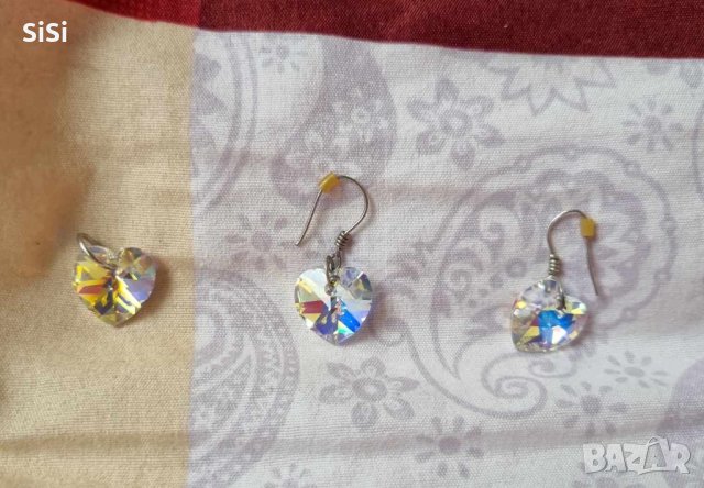 Swarovski crystal сребърен комплект, снимка 2 - Колиета, медальони, синджири - 41956432