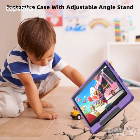 Детски таблет DUODUOGO 10 инча със 128GB памет, 8gb рам удароустойчив калъф и чанта ​ ​l, снимка 5 - Таблети - 53394898