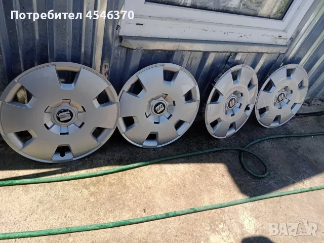 Гуми с джанти и тасове 4 броя 50-евро  за Волксваген Шаран 1.9 tdi 116к.с 2002г, снимка 2 - Части - 56241644