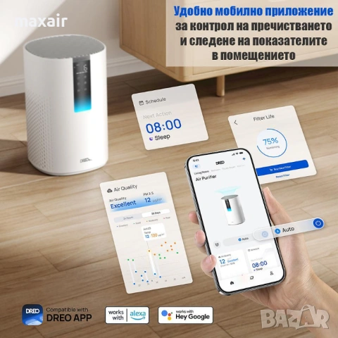 Пречиствател за въздух DREO Macro 605S*Безплатна доставка*Гаранция 2 години, снимка 2 - Овлажнители и пречистватели за въздух - 53691293