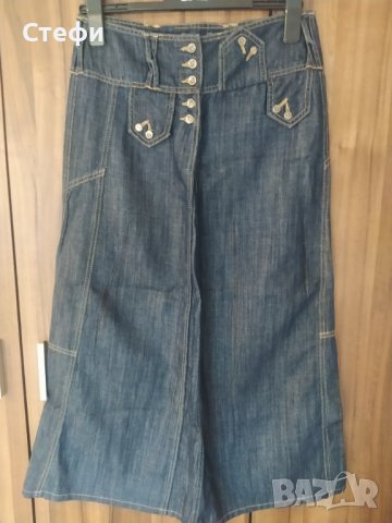 НАМАЛЕНА Дамска дънкова пола Franco Ferucci , снимка 8 - Поли - 40163679