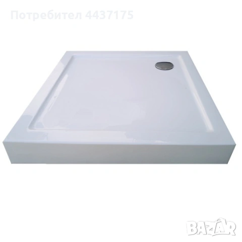 B90-Комплект квадратно корито 90/90 см с висок борд (цяла престилка), крачета, сифон.