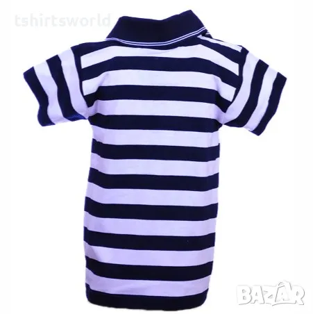 Нова детска моряшка блуза с яка на тъмносиньо/бяло райе, снимка 2 - Детски тениски и потници - 48404804