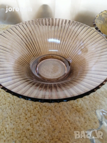 Стъклени фруктиери,чинии,купички соц.производство, снимка 10 - Прибори за хранене, готвене и сервиране - 53396004