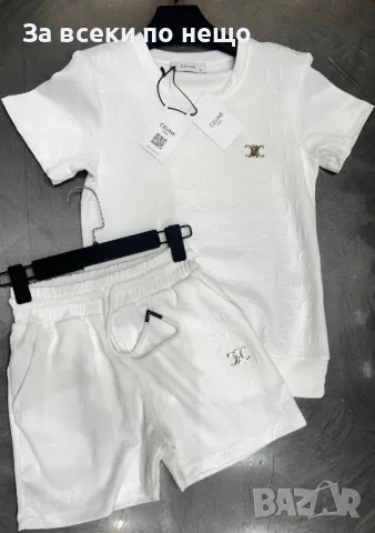 Celine Дамски Летен Комплект Тениска И Къси Панталонки👚🩳Дамски Къс Екип Селин - 2 Цвята Код A581, снимка 3 - Спортни екипи - 50370399