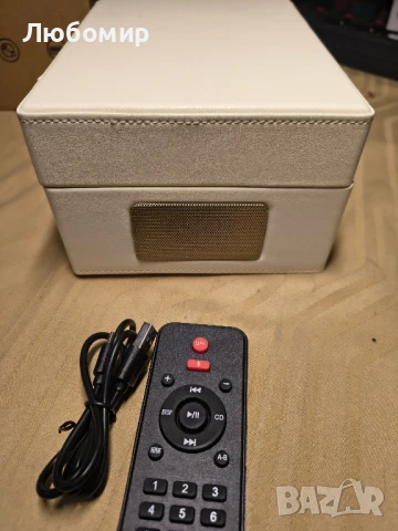 Акумулаторен кожен CD плейър с високоговорители, Bluetooth предавател , снимка 10 - Аудиосистеми - 50754826