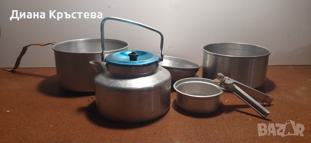 Стар туристически/войнишки комплект за храна, снимка 3 - Антикварни и старинни предмети - 39892726