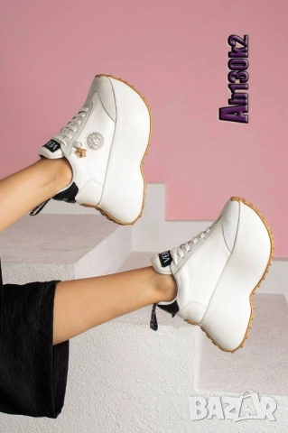 дамски маратонки versace от естествена кожа , снимка 6 - Маратонки - 51459330