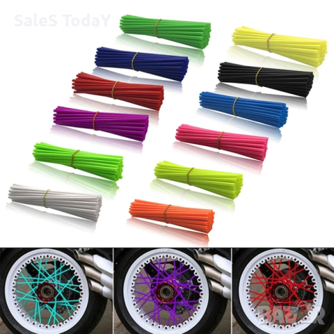 Декорация за спици, лилави, 72 БР, снимка 3 - Аксесоари за велосипеди - 44823465