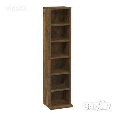 vidaXL Етажерка за дискове, опушен дъб, 21x20x88 см, инженерно дър（SKU:815072во, снимка 1