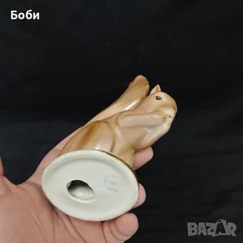 Стара Българска Порцеланова Фигура СИП Катерица Рядка Разцветка, снимка 14 - Колекции - 48811741