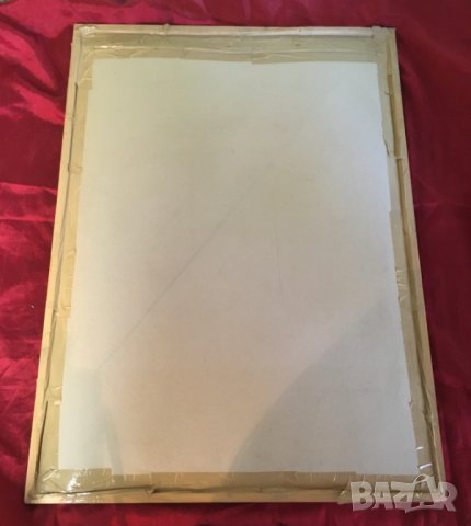 Картина Масло подписана рисувана на хартия 95х86 см., снимка 8 - Картини - 44348496