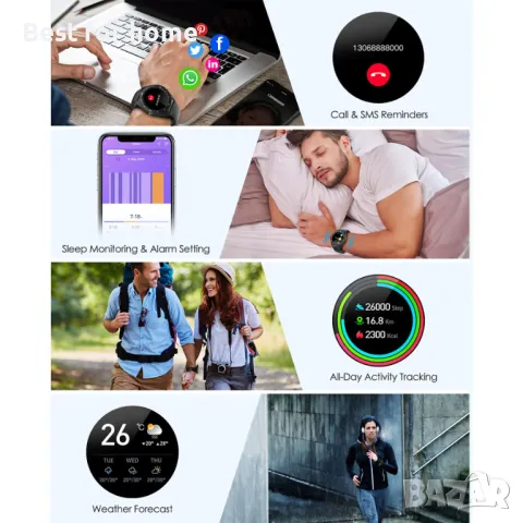 Elegant C520 фитнес смарт часовник висок клас, снимка 5 - Смарт часовници - 48104621