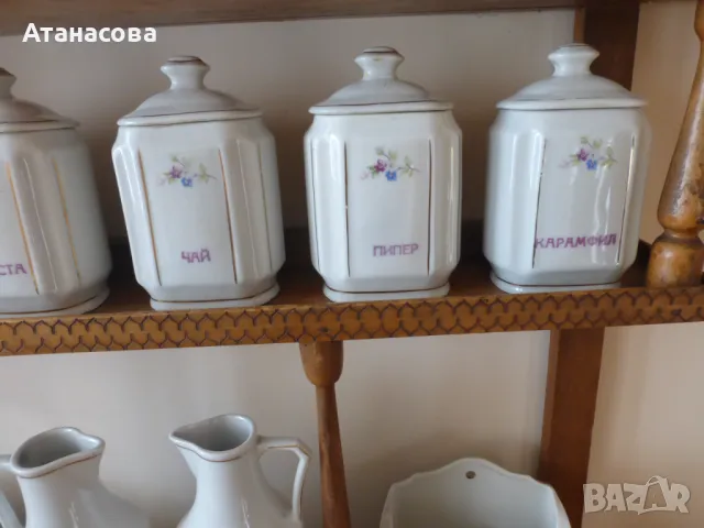 Буркани за подправки български порцелан Китка, снимка 6 - Аксесоари за кухня - 47656449