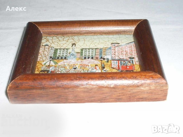 Ценна Миниатюра, Стъклопис, Австрия. Подписана!, снимка 2 - Картини - 35745739