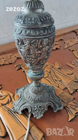 Ретро настолна голяма лампа, снимка 4 - Настолни лампи - 53692658