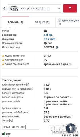 Алтернатор ауди Q3 140А 12V, снимка 5 - Части - 41617905