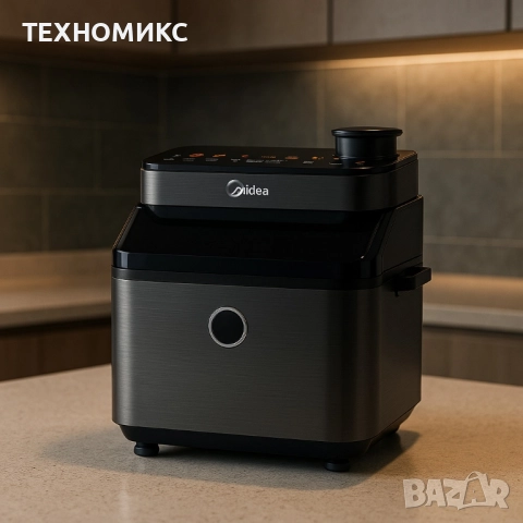 Еър Фрайър Midea DualTaste Air Fryer MF-CY75C2 – 7L капацитет, снимка 11 - Други - 51792223