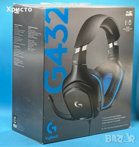 НОВО!!! Слушалки Gaming Logitech G432, Surround 7.1, Мultiplatform, Черни, снимка 3 - Слушалки и портативни колонки - 44476435