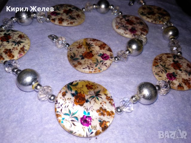 РАЗКОШНО ФЛОРАЛНО ВИНТИДЖ АРТ КОЛИЕ ГЕРДАН ОГЪРЛИЦА ХЕНД МЕЙД КРИСТАЛНО УКРАШЕНИЕ 26565, снимка 9 - Колиета, медальони, синджири - 41752551