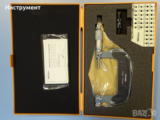 Микрометър резбомер Mitutoyo 126-127 (TMC-75) 50-75 mm, снимка 12 - Шублери - 41227044