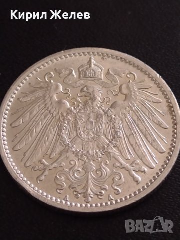 СРЕБЪРНА МОНЕТА 1 марка 1911г. Германска империя Вилхелм втори 27092, снимка 9 - Нумизматика и бонистика - 40465150