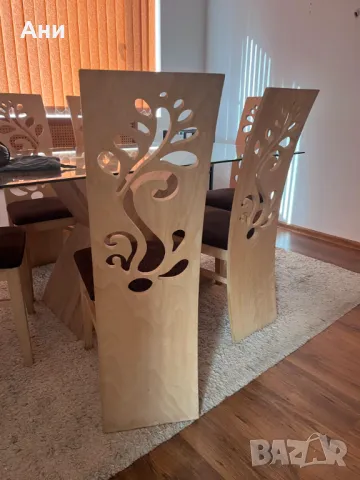 Трапезна маса със столове, снимка 2 - Маси - 47742881