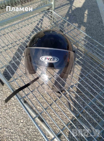 Шлем, каска за мотор скутер мотопед с визьор SAFE сива, черна,, снимка 12 - Аксесоари и консумативи - 36676838