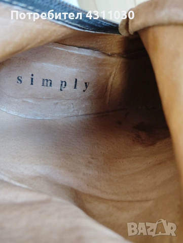 Дамски ботуши SIMPLY естествена кожа за дама с широк прасец 42 номер, снимка 6 - Дамски ботуши - 53166019