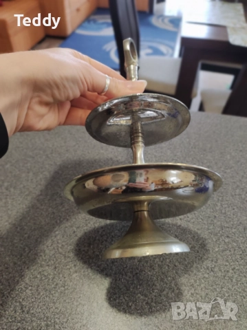 Винтидж прибори за хранене: поставка за бонбони, синя чиния-риба, купа Фабиола, 70-те г., снимка 8 - Антикварни и старинни предмети - 52303065