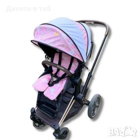 Сенник за количка сфера универсален, розови облаци, снимка 1