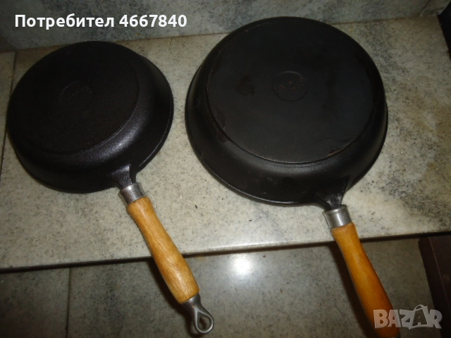 чугунен тиган 2 бр 25, 21, см.нови., снимка 3 - Съдове за готвене - 52800535