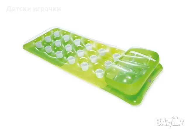 Надуваем дюшек Intex 18-Pocket, 188 х 71 см,цветни чашки, снимка 6 - Надуваеми играчки - 49928035