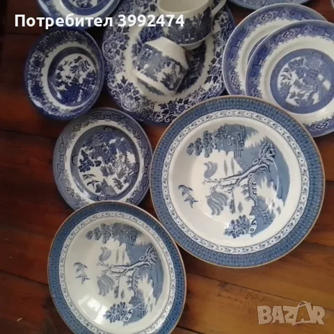 Набор от стари английски чинии и чаши-21 бр+ подарък, снимка 14 - Антикварни и старинни предмети - 49136898