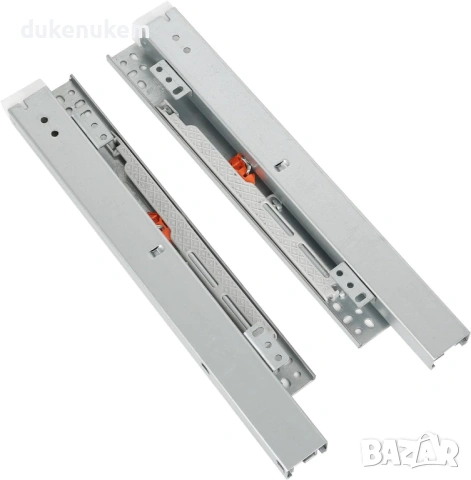 Комплект Долни водачи за чекмеджета с пълно изтегляне и плавно затваряне – 20 см