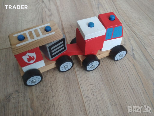 Playtive дървено цветно влакче конструктор, снимка 8 - Влакчета, самолети, хеликоптери - 36410155