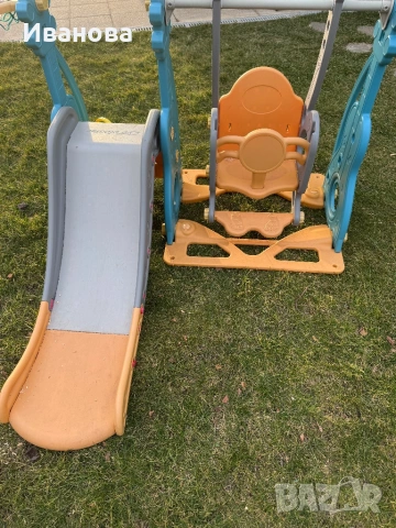 Пързалка за дете +18 месеца с многоцветна люлка 152x149x107см, снимка 3 - Други - 53683486