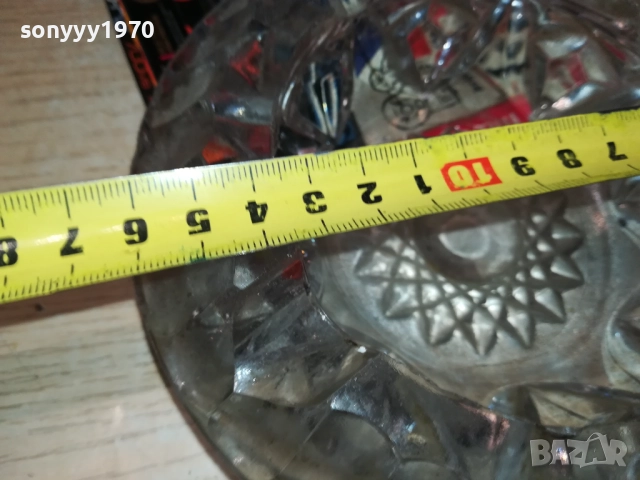 СТЪКЛЕН ГОЛЯМ МАСИВЕН ПЕПЕЛНИК 0709251654LCHERY, снимка 14 - Антикварни и старинни предмети - 51634027