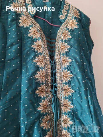 Традиционен индийски тоалет, вдъхновен от стила Anarkali(Анаркали) илиIndo-Westernрокля, снимка 9 - Сватбени рокли - 56151774