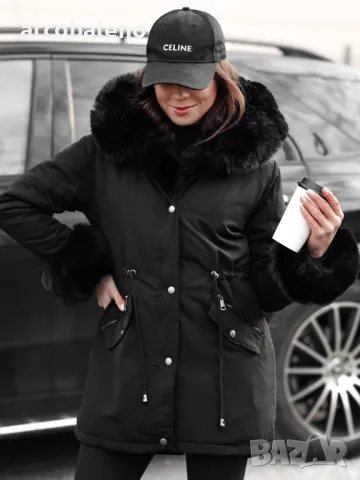 Дамска зимна парка с косъм CHARMFUR, 4цвята , снимка 13 - Якета - 48270324