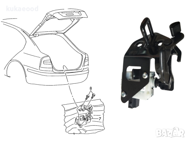 Брава за багажник на Skoda Octavia 2 LiftBack (хечбек) (2004-2013) - 5врати, снимка 6 - Части - 44638228
