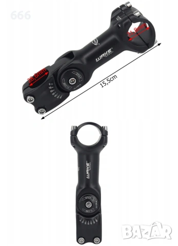 РЕГУЛИРУЕМО кормило за велосипед AHEAD 28.6/31.8mm, снимка 3 - Части за велосипеди - 53417058