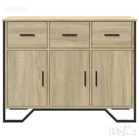 vidaXL Сайдборд, дъб сонома, 97x32,5x74,5 см инженерно дърво, снимка 4 - Бюфети - 56148243