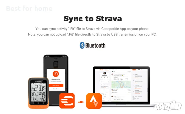 Coospo GPS вело- компютър с Bluetooth/ANT+, снимка 12 - Части за велосипеди - 48548293