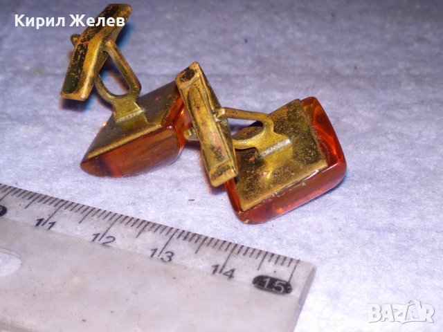 Старинни РУСКИ КЕХЛИБАРЕНИ БУТОНЕЛИ Бронзови с ПОЗЛАТА и Шлифован НАТУРАЛЕН БАЛТИЙСКИ КЕХЛИБАР 37698, снимка 6 - Антикварни и старинни предмети - 41389412