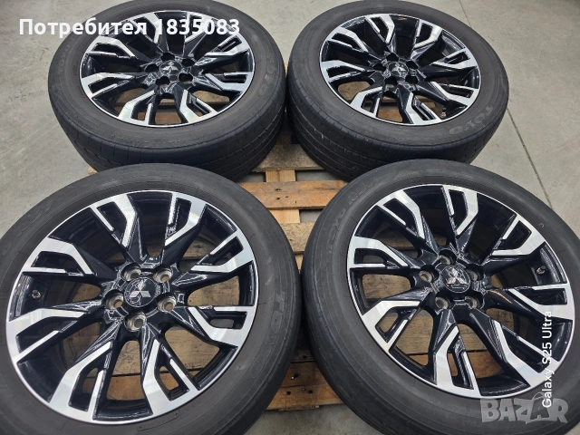 Лети джанти 18ки 5х114.3 Mitsubishi, Citroen, Peugeot + летни гуми 225/55/18 Toyo, снимка 2 - Гуми и джанти - 53139899